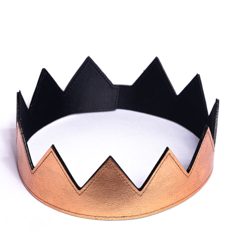 rose gold leather crown