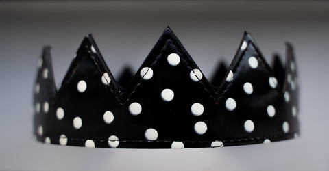 Black Polka Dot Crown