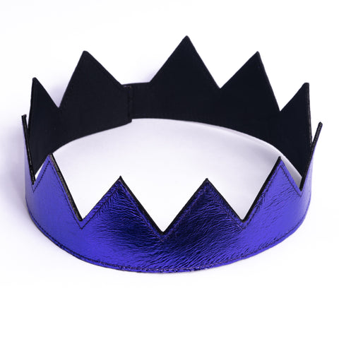 Shiny Purple Crushed Leather Crown