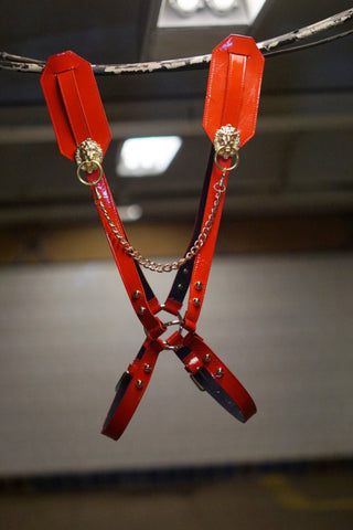 Red Patent Leather Harness
