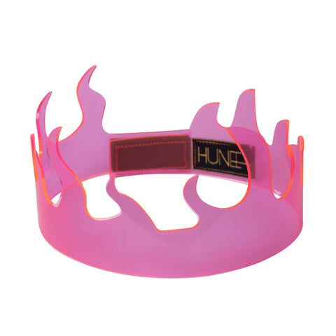 pink pvc hothead vinyl flame crown