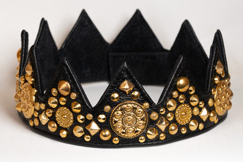 Black and Gold Royal Plate Regalia Crown