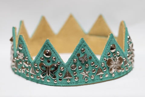 Turquoise and Silver Butterfly Regalia Crown