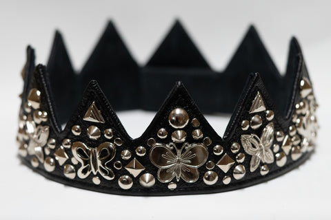 Black and Silver Butterfly Regalia Crown