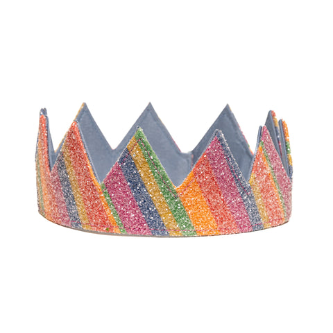 Frosted Glitter Rainbow Pride Crown