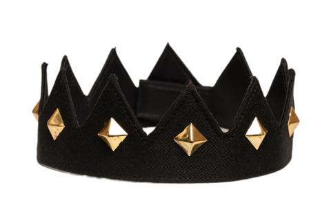 Hi Hairy Black/Gold Studded Crown