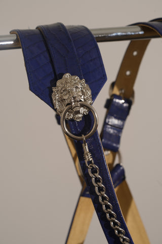 Snakeskin Leather Harness with Chain (Various Colors)