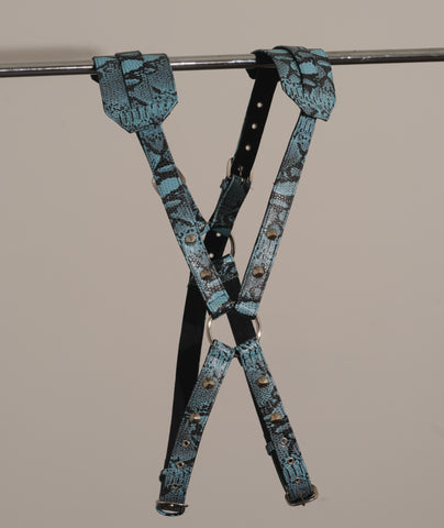 Snakeskin Patern Leather Harness  (Various Colors)