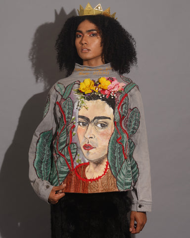 Hand Painted Frida Denim Jacket