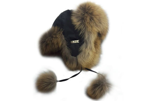 Fur Trapper Hat with Gold Label | Eyehunee