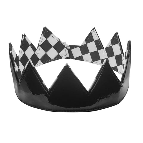 reversible checkered and black crown