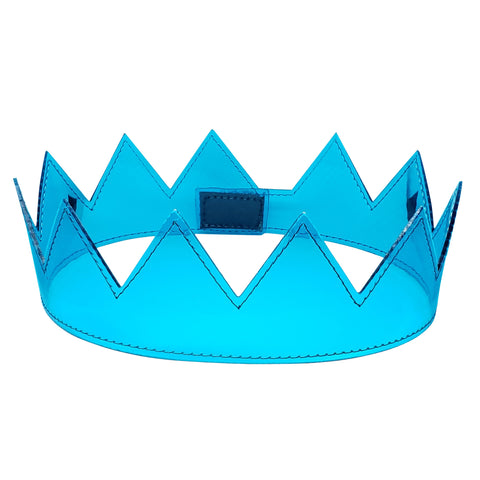 Blue PVC clear crown