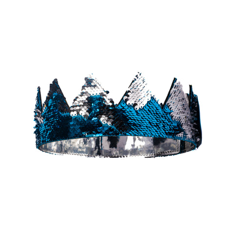 Blue and Silver Sequin Crown