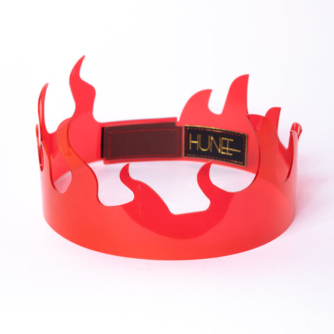 Red pvc hothead vinyl flame crown
