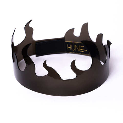black pvc hothead vinyl flame crown