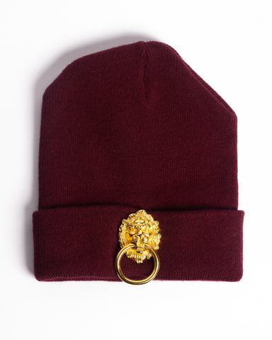 Unisex Skullcap with Metal Lion ( Available in Various Colors )