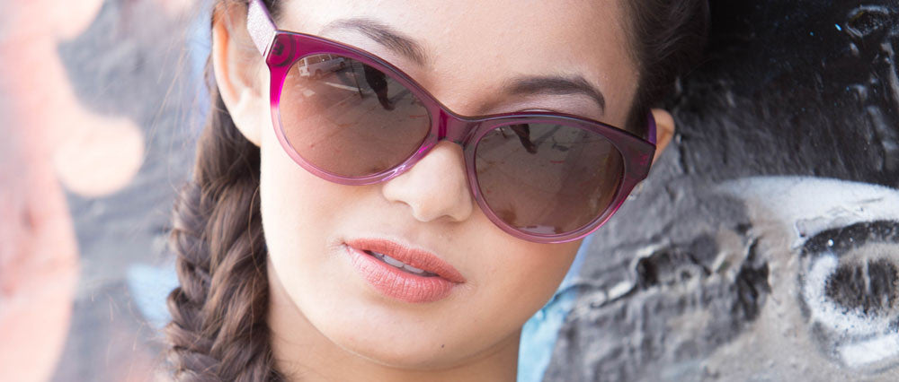 Fuchsia to Rose Gold Gradient Cateye Sunglasses | Eyehunee