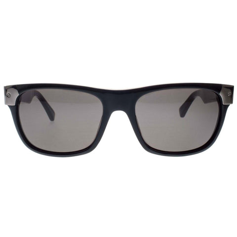 Shiny Black with Gun Metal Wayfarer Sunglasses (Men's)