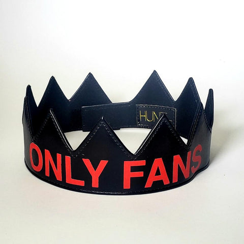 Black ONLY FANS leather crown