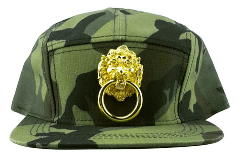 Camouflage Baseball Cap with Large Lion